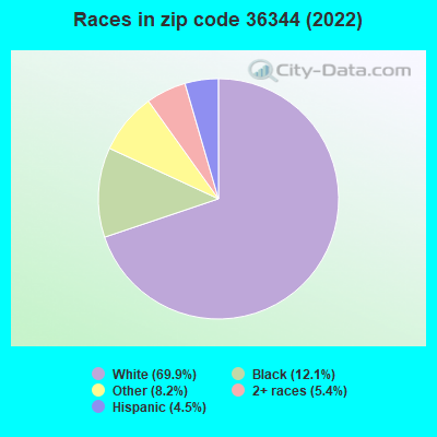 Races in zip code 36344 (2019)