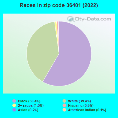 Races in zip code 36401 (2019)