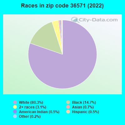 Races in zip code 36571 (2019)