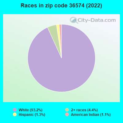 Races in zip code 36574 (2022)