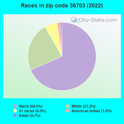 Races in zip code 36703 (2022)