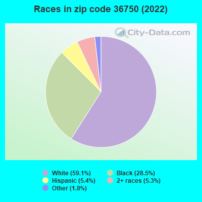 Races in zip code 36750 (2019)