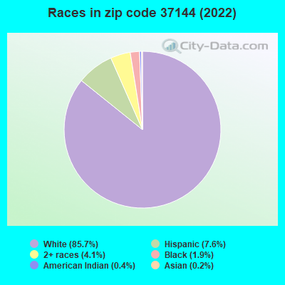Races in zip code 37144 (2022)