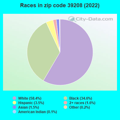 Races in zip code 39208 (2019)