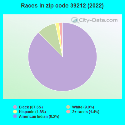 Races in zip code 39212 (2019)