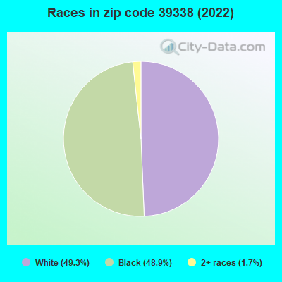Races in zip code 39338 (2022)