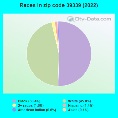 Races in zip code 39339 (2019)