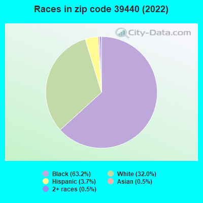 Races in zip code 39440 (2021)