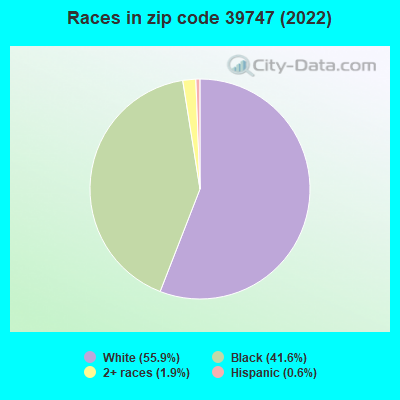 Races in zip code 39747 (2022)