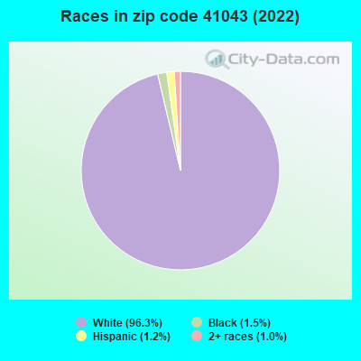 Races in zip code 41043 (2019)