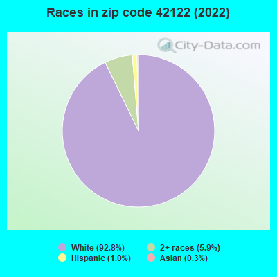 Races in zip code 42122 (2022)