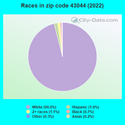 Races in zip code 43044 (2019)
