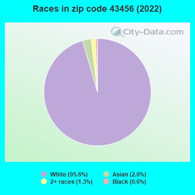 Races in zip code 43456 (2022)