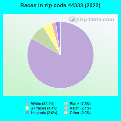 Races in zip code 44333 (2022)