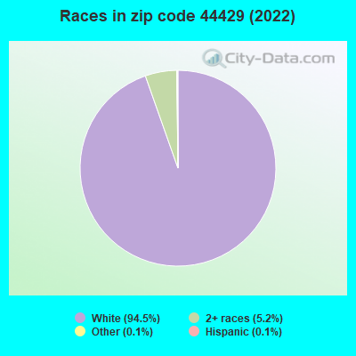 Races in zip code 44429 (2022)