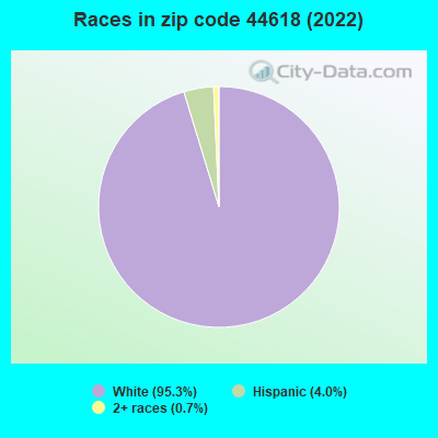 Races in zip code 44618 (2022)