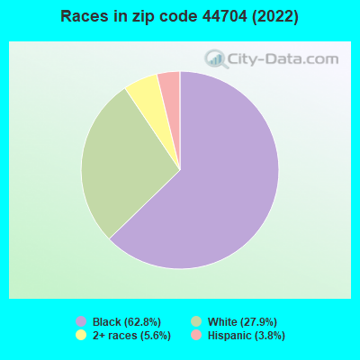 Races in zip code 44704 (2022)
