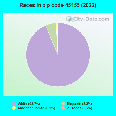 Races in zip code 45155 (2019)