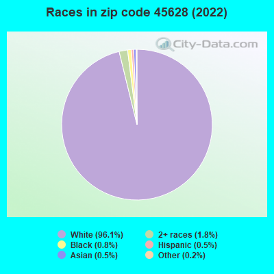 Races in zip code 45628 (2019)