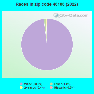 Races in zip code 46186 (2019)
