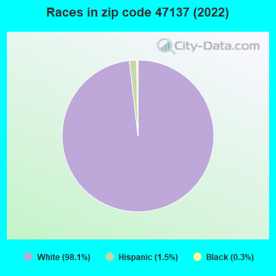 Races in zip code 47137 (2019)