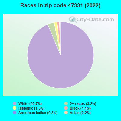 Races in zip code 47331 (2019)