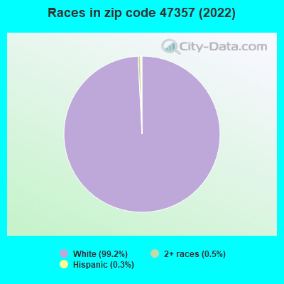 Races in zip code 47357 (2022)
