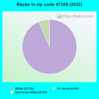 Races in zip code 47358 (2019)