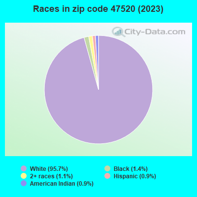 Races in zip code 47520 (2019)