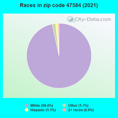 Races in zip code 47584 (2019)