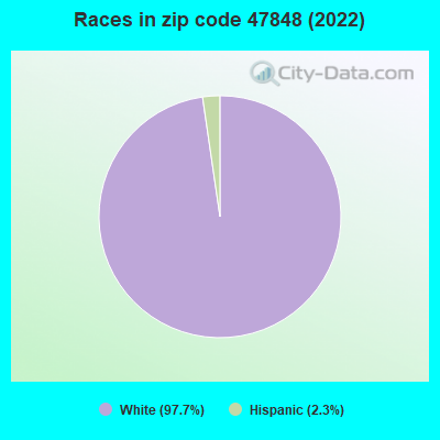 Races in zip code 47848 (2019)