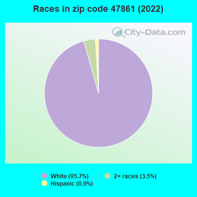 Races in zip code 47861 (2019)
