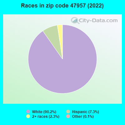 Races in zip code 47957 (2022)
