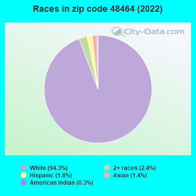 Races in zip code 48464 (2022)