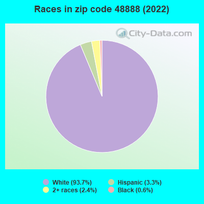 Races in zip code 48888 (2019)