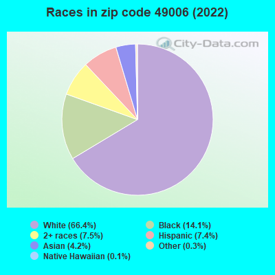 Races in zip code 49006 (2021)