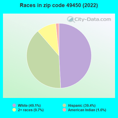 Races in zip code 49450 (2022)
