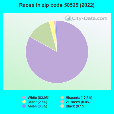 Races in zip code 50525 (2019)
