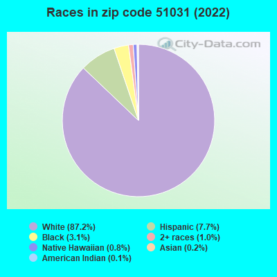 Races in zip code 51031 (2019)
