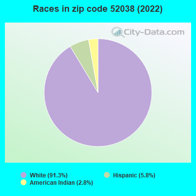 Races in zip code 52038 (2019)