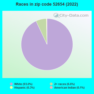 Races in zip code 52654 (2022)
