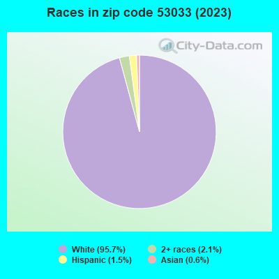Races in zip code 53033 (2019)