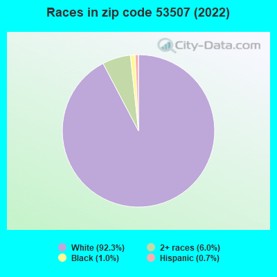 Races in zip code 53507 (2022)
