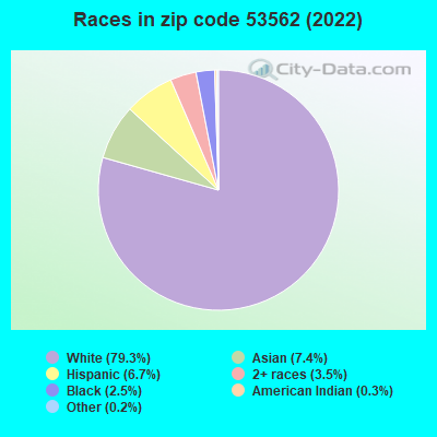 Races in zip code 53562 (2022)