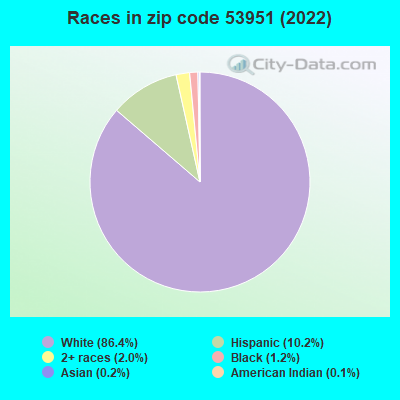 Races in zip code 53951 (2019)