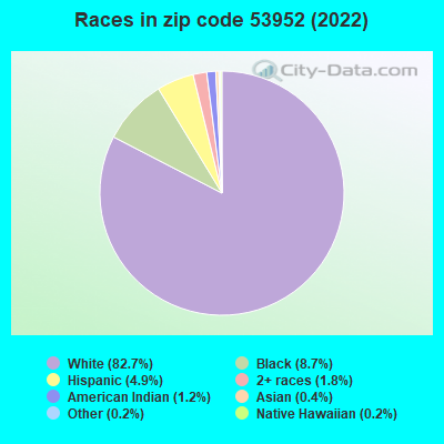 Races in zip code 53952 (2019)