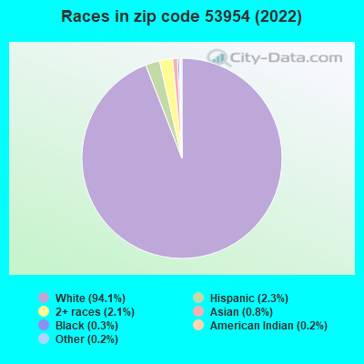 Races in zip code 53954 (2019)