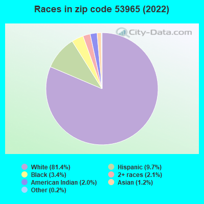 Races in zip code 53965 (2019)