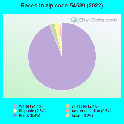 Races in zip code 54539 (2022)
