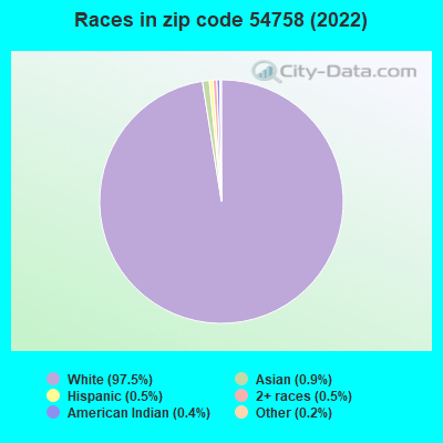 Races in zip code 54758 (2019)